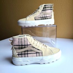 Rare Vans Shoes Vans Sentry Sk8 Hi Plaid Turtle Dove Ultra Cush women Size 7